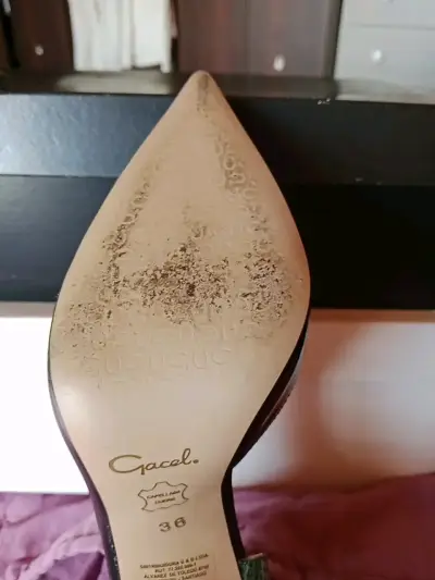 Zapatos de tacón alto Gacel cuero negro y calipso - miniatura 3