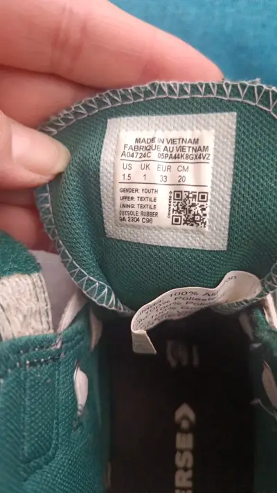 Zapatillas altas verdes Converse para niños - miniatura 3