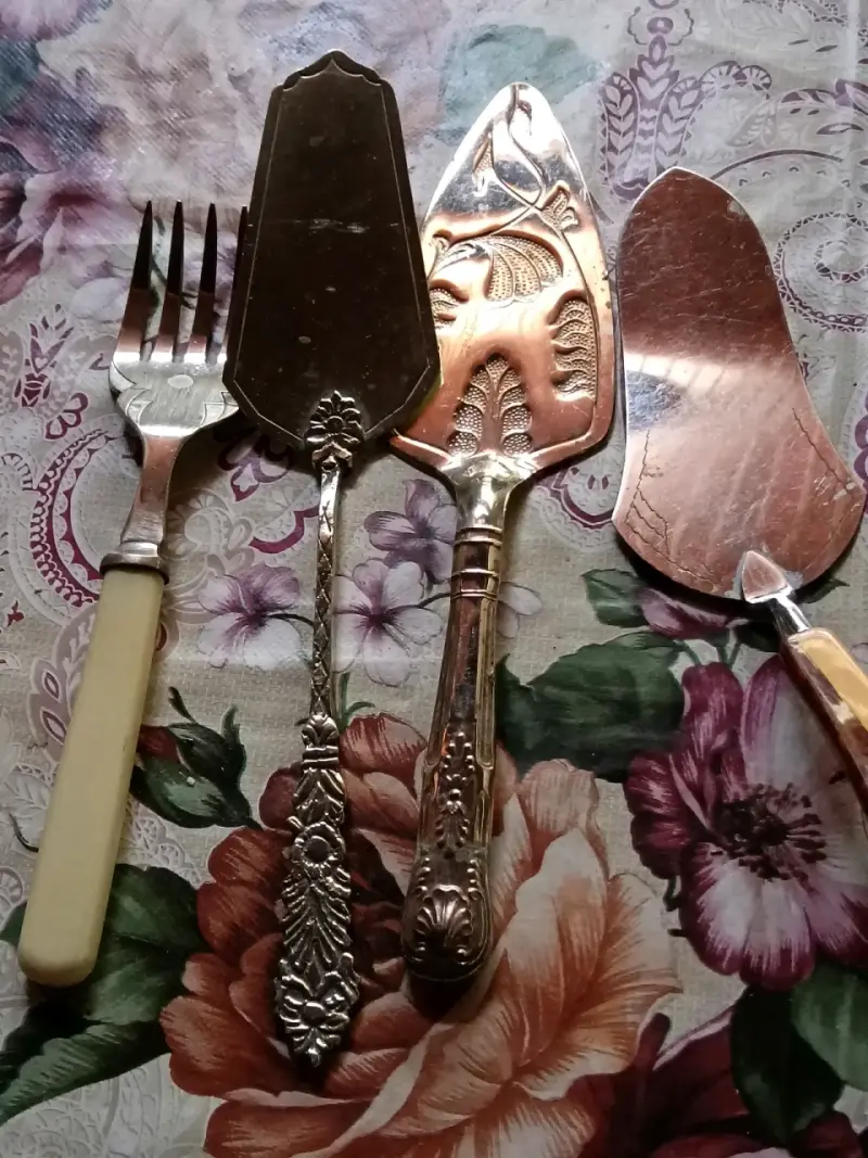 Set de utensilios para servir torta vintage - 1