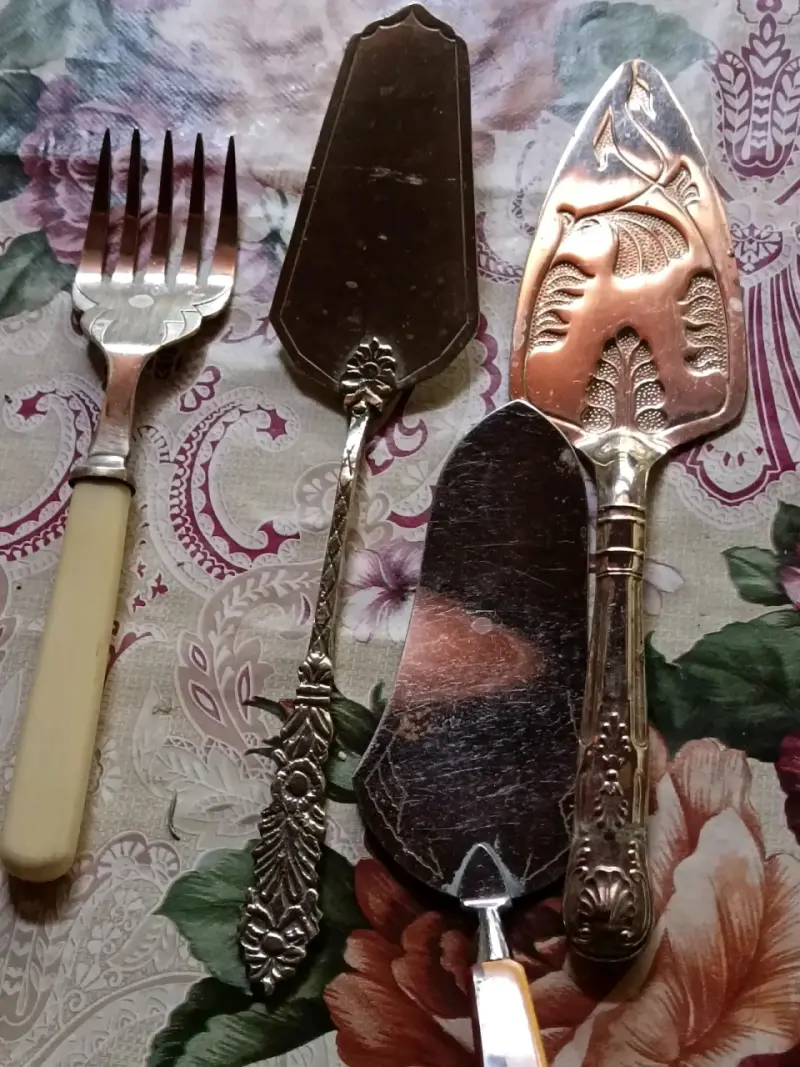 Set de utensilios para servir torta vintage - 2