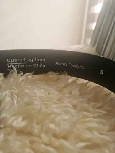 Cinturón de cuero legítimo con hebilla de conejos - miniatura 3