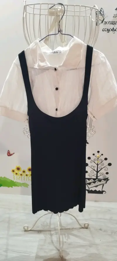 Vestido corto blanco y negro - miniatura 4
