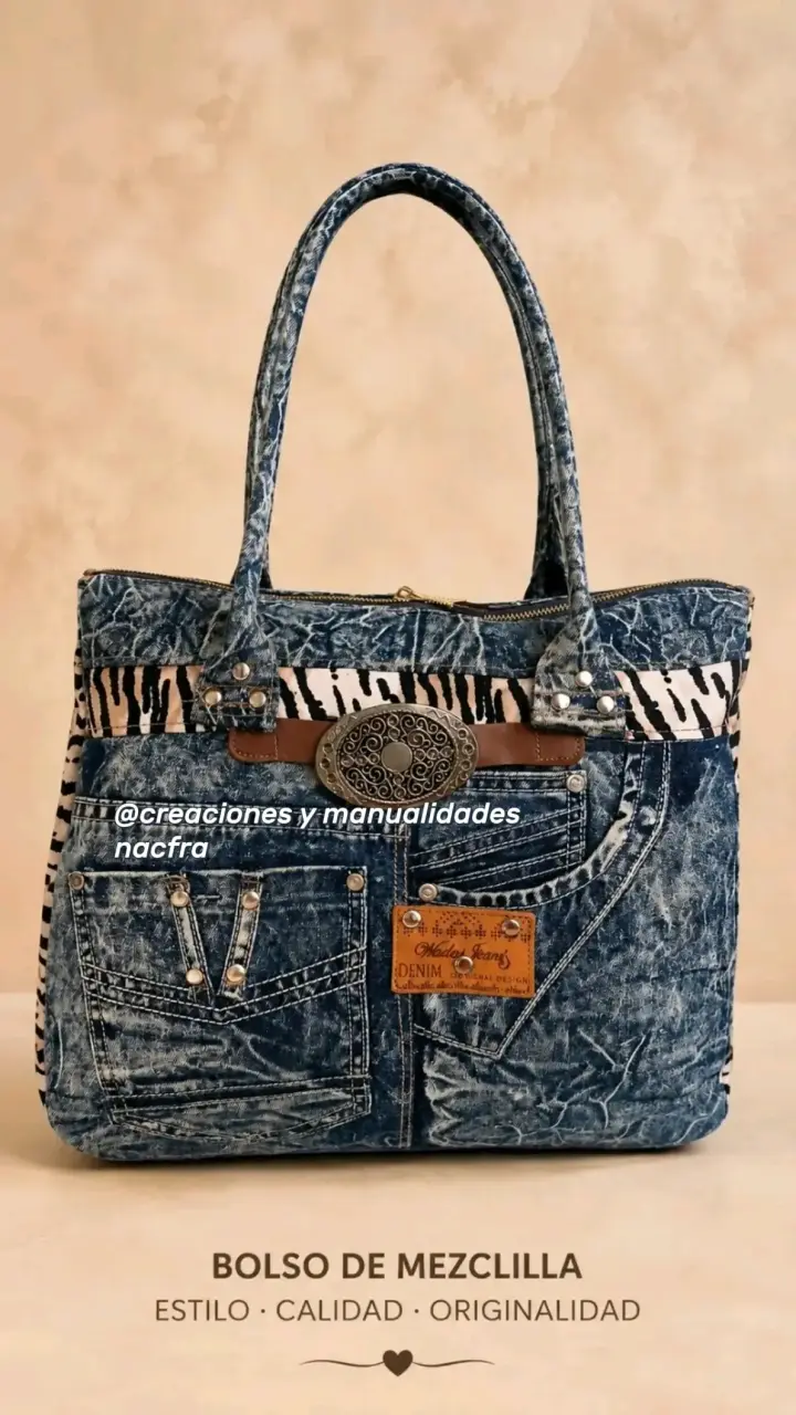 Bolso de mezclilla artesanal estilo Wrangler - 2