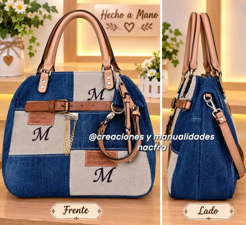 Bolso de mezclilla artesanal estilo Wrangler - 6