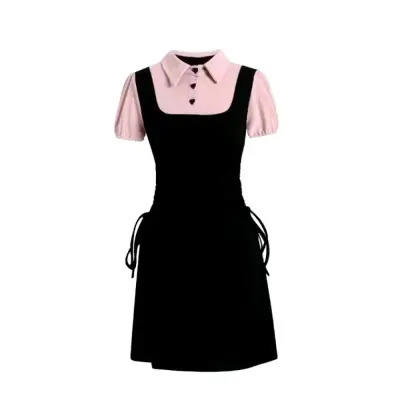 Vestido Kawaii Negro Rosa - miniatura 2