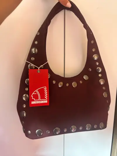 Cartera Burdeos con Tachas Americanino - miniatura 1