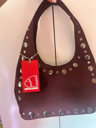 Cartera Burdeos con Tachas Americanino - miniatura 2