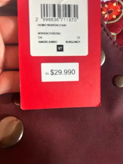 Cartera Burdeos con Tachas Americanino - miniatura 3