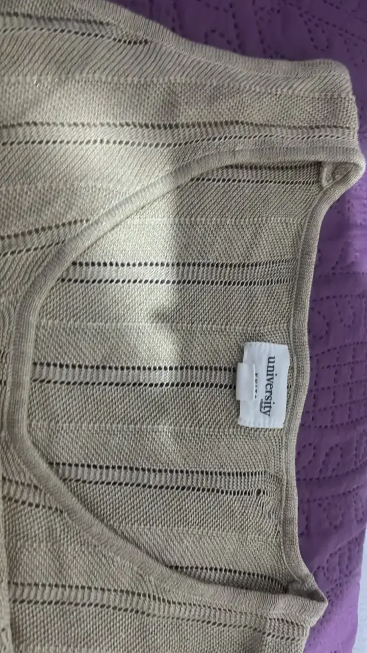 Vestido sin mangas beige de punto Unit - 3