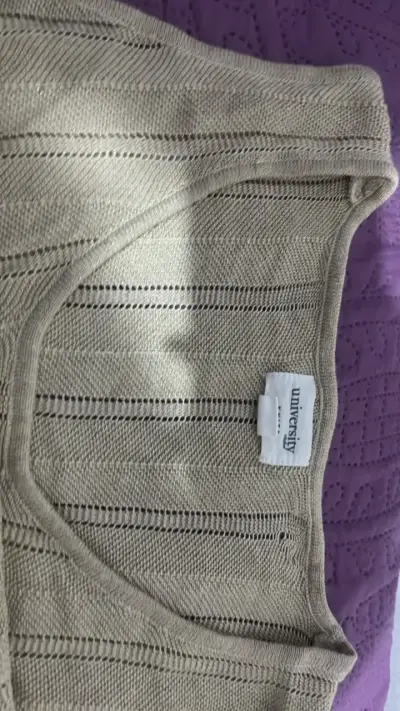 Vestido sin mangas beige de punto Unit - miniatura 3