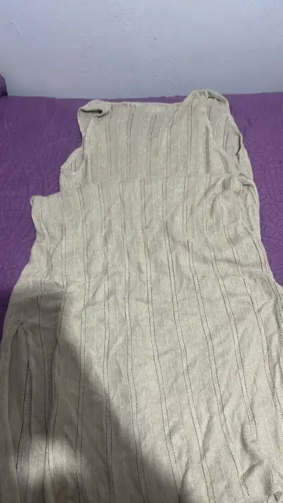 Vestido sin mangas beige de punto Unit - miniatura 5