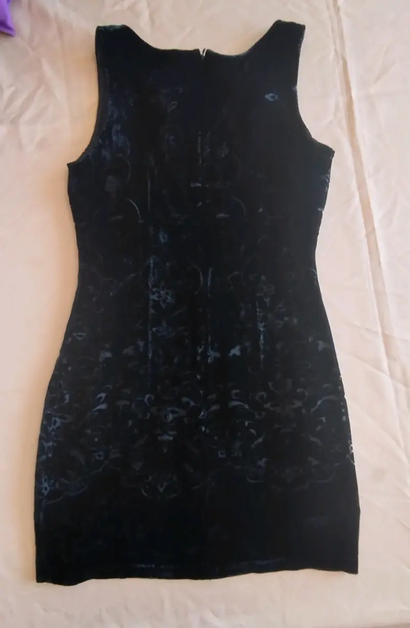 Vestido negro terciopelo - 6