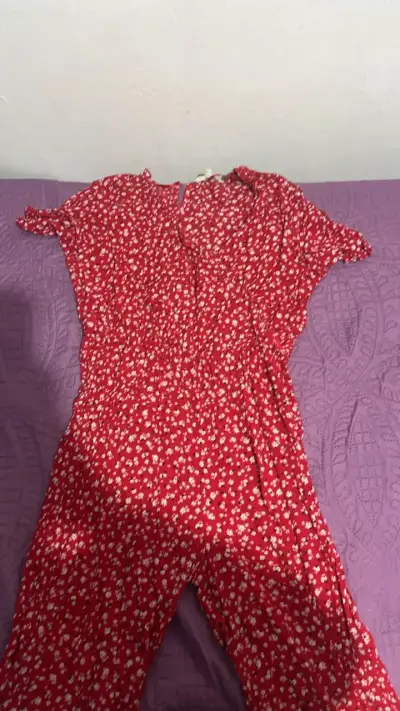 Enterito rojo floral para mujer talla 40 - miniatura 1
