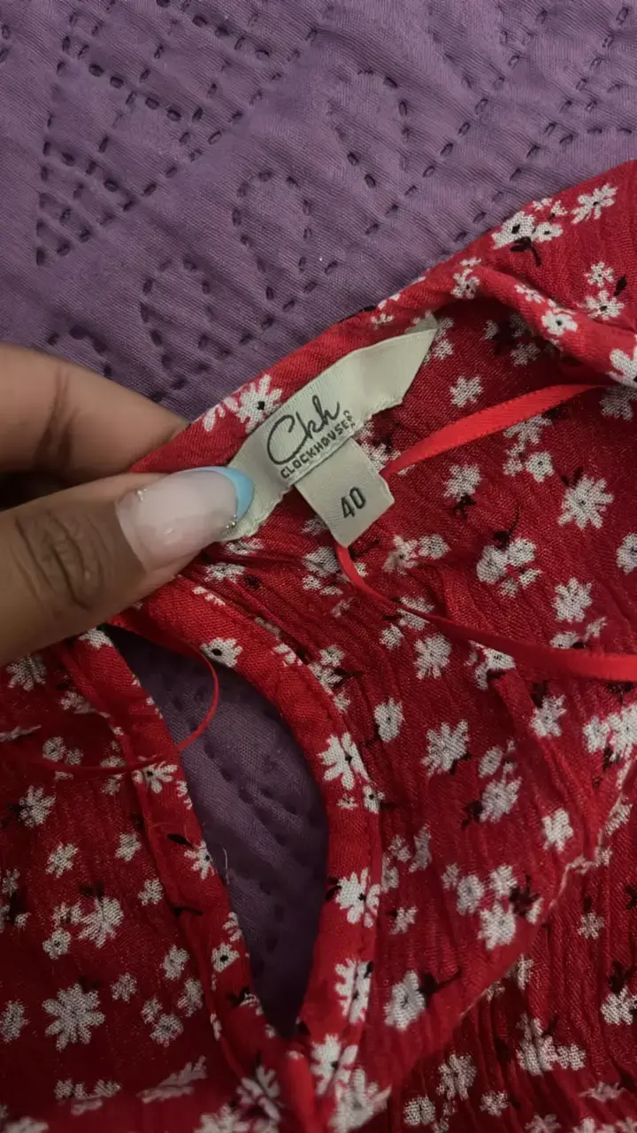 Enterito rojo floral para mujer talla 40 - 3