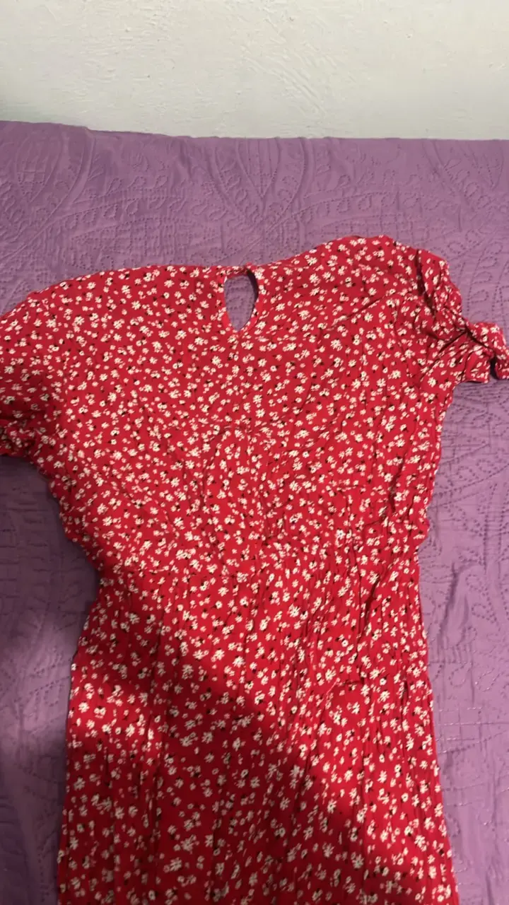 Enterito rojo floral para mujer talla 40 - 4