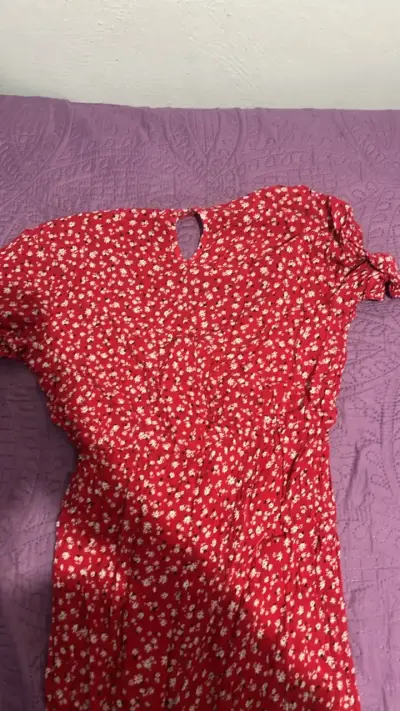 Enterito rojo floral para mujer talla 40 - miniatura 4