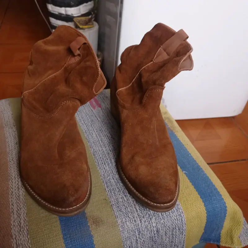 Botines de gamuza marrón para mujer talla 40 - 3