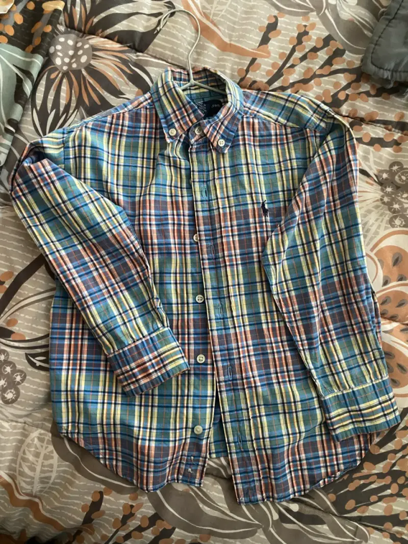 Camisa a cuadros para niños talla 5