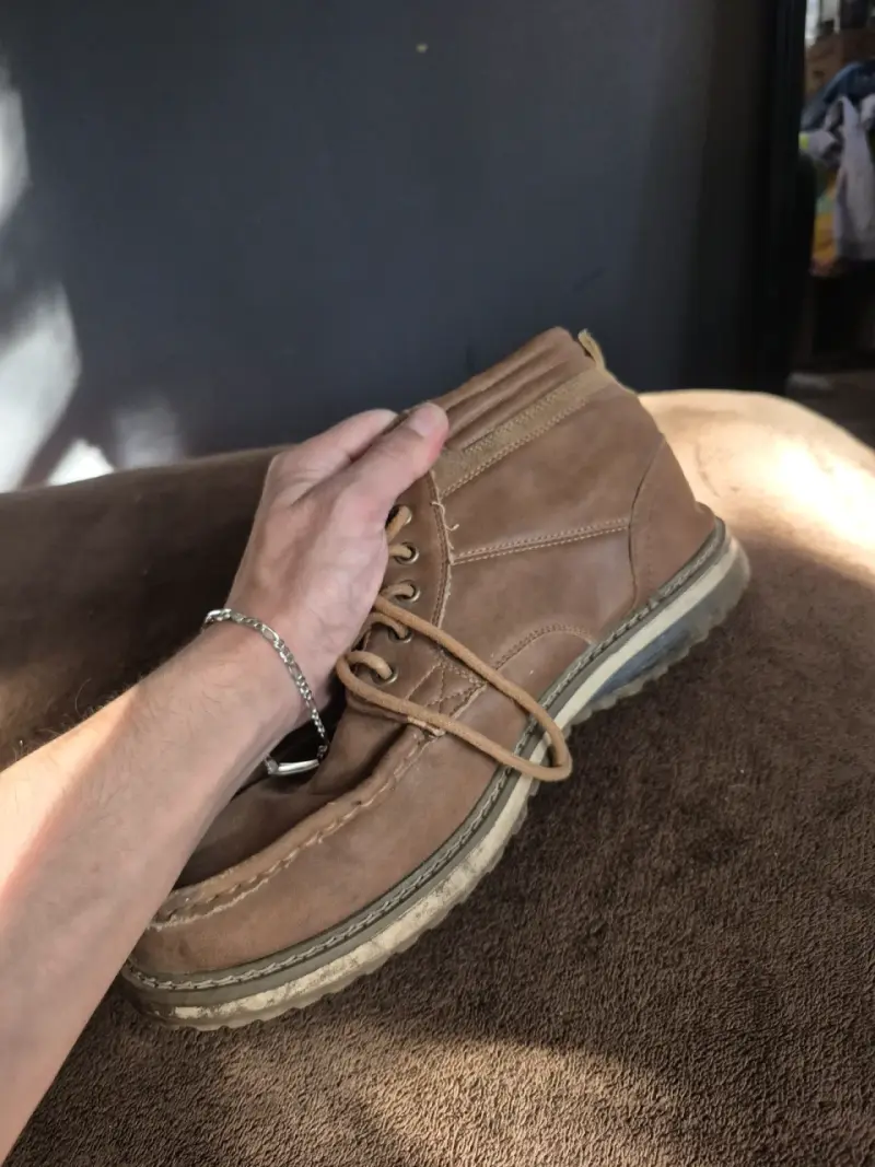 Botas de cuero marrón para hombre - 2