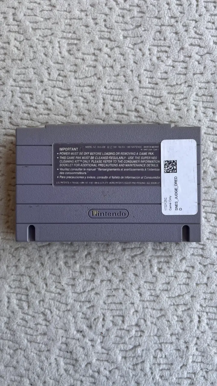 Juego SNES Judge Dredd - 2