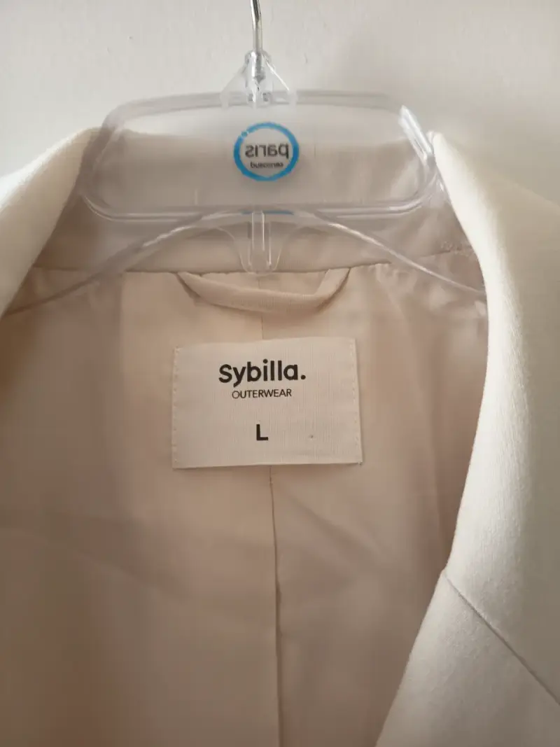Blazer blanco mantequilla para mujer talla L - 2