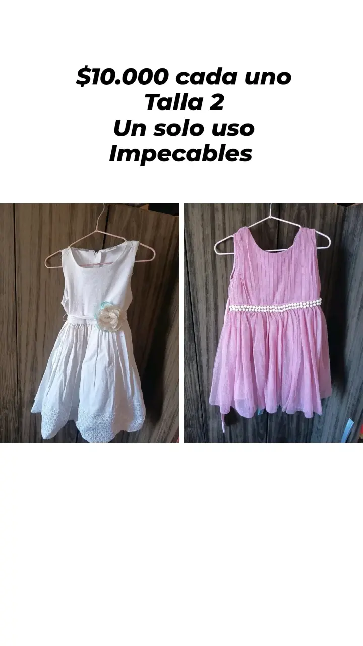 Vestidos de niña talla 2 en buen estado