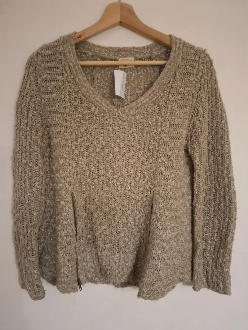 Suéter de punto beige para mujer - 2