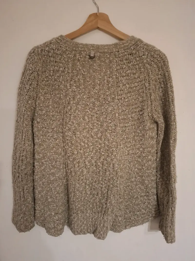 Suéter de punto beige para mujer - 3
