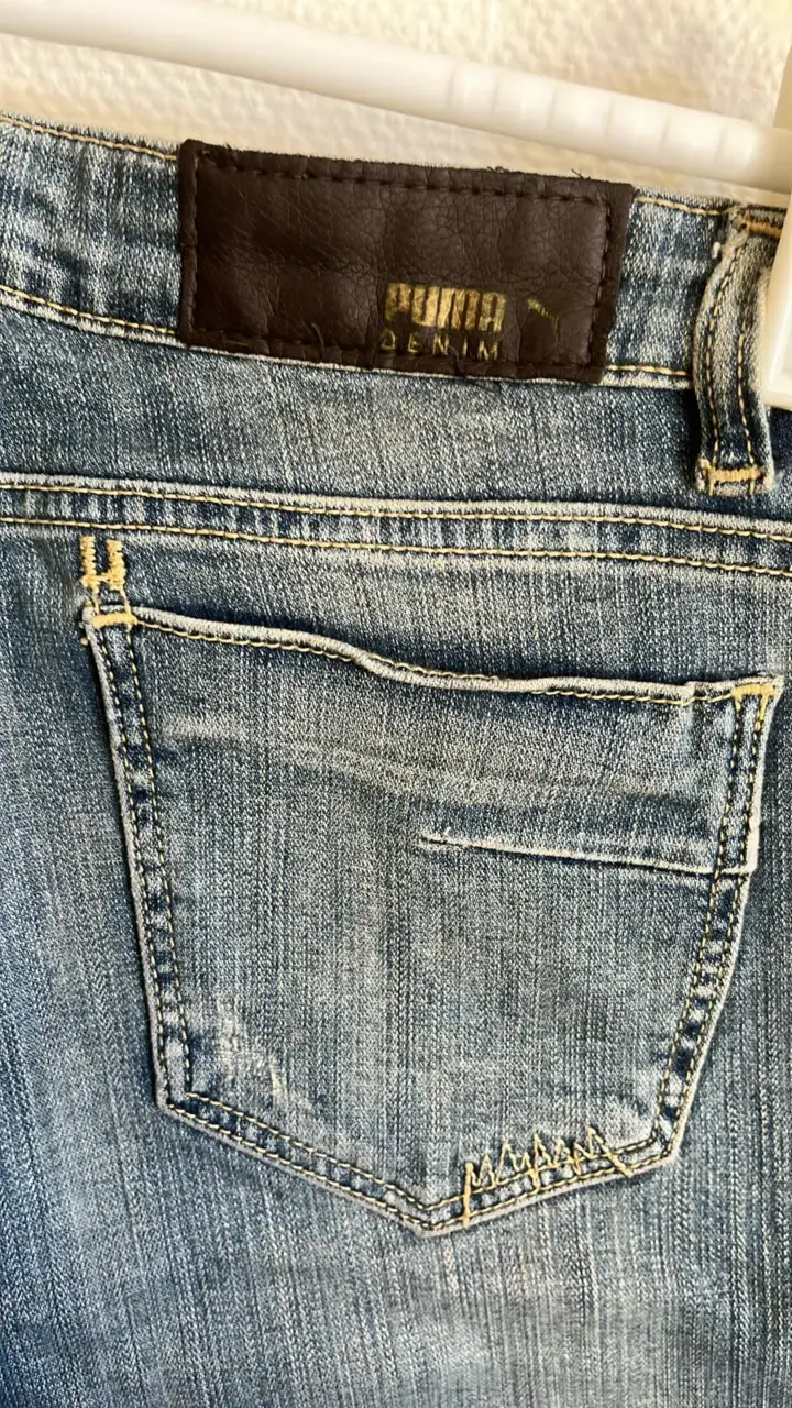 Jeans de mezclilla azul para mujer - 4