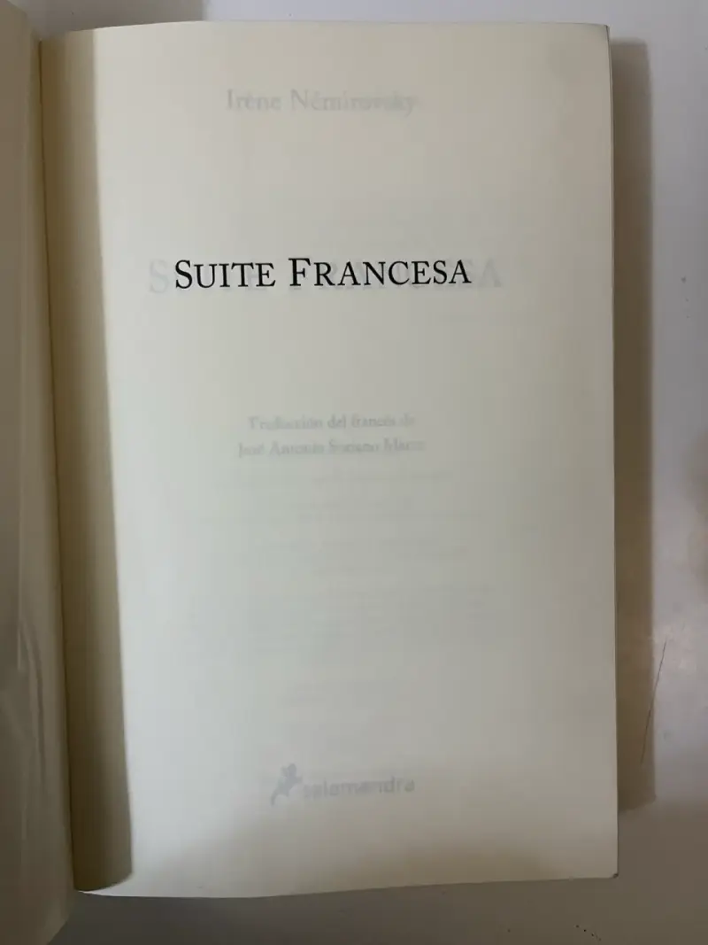 Libro Suite Francesa de Irène Némirovsky - 2