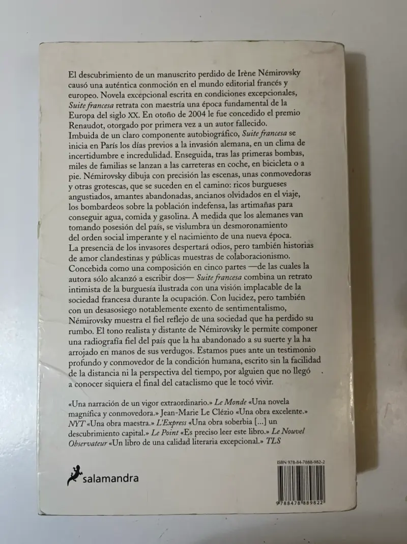 Libro Suite Francesa de Irène Némirovsky - 3
