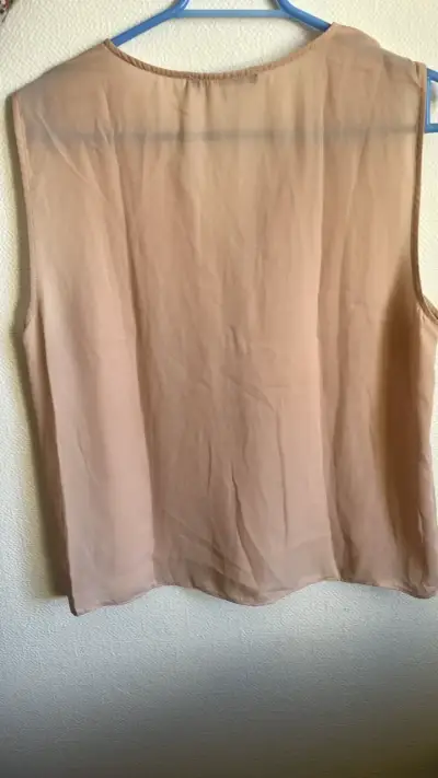 Blusa sin mangas color palo rosa con volantes Zara - miniatura 2