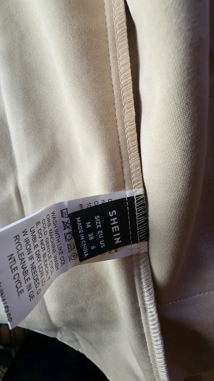 Blazer beige para mujer talla M - 3
