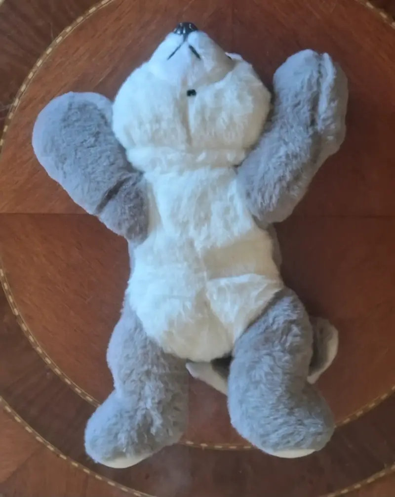 Peluche de Lobo / Perrito Husky Recostado – Nuevo - 3