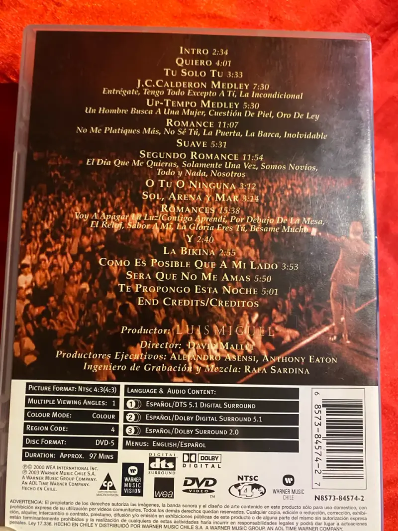 DVD Luis Miguel Vivo en Concierto - 3