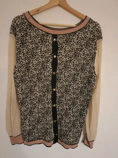 Cárdigan de mujer con estampado animal print - miniatura 2