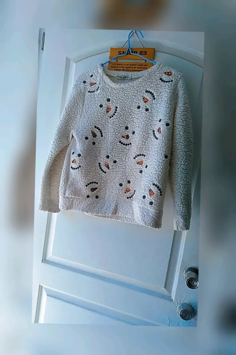 Suéter de lana con diseño de abejas para mujer - 1