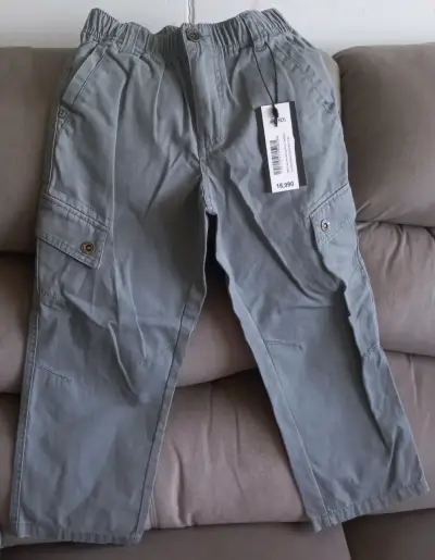 Pantalon cargo gris para niños Maui Kids talla 6 - miniatura 1