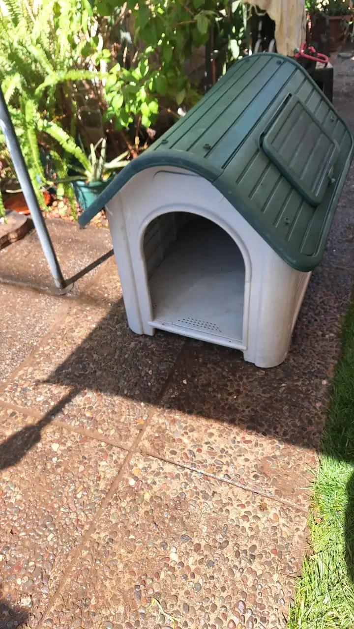 Caseta para perro de plástico resistente