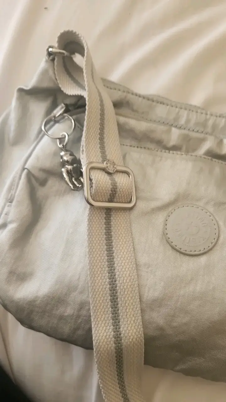 Bandolera gris Kipling con correa ajustable - 2