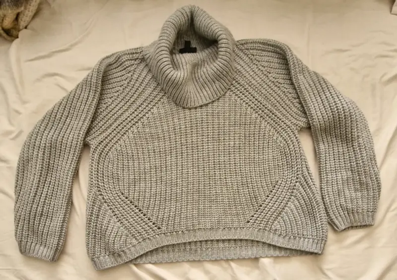 Suéter de punto gris Topshop con cuello alto - 1