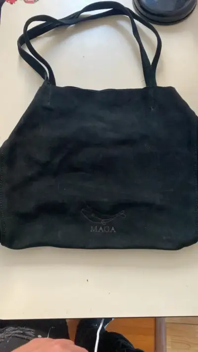 Bolso tote negro de tela Maga - miniatura 1