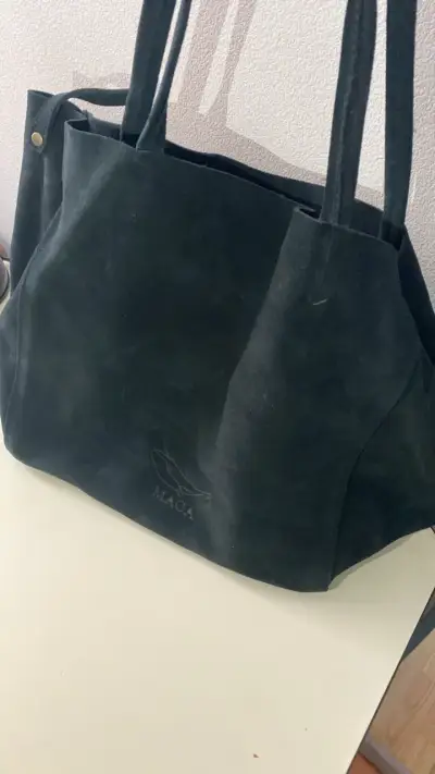 Bolso tote negro de tela Maga - miniatura 4