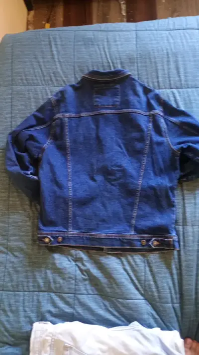 Chaqueta de mezclilla azul para mujer Zara - miniatura 4