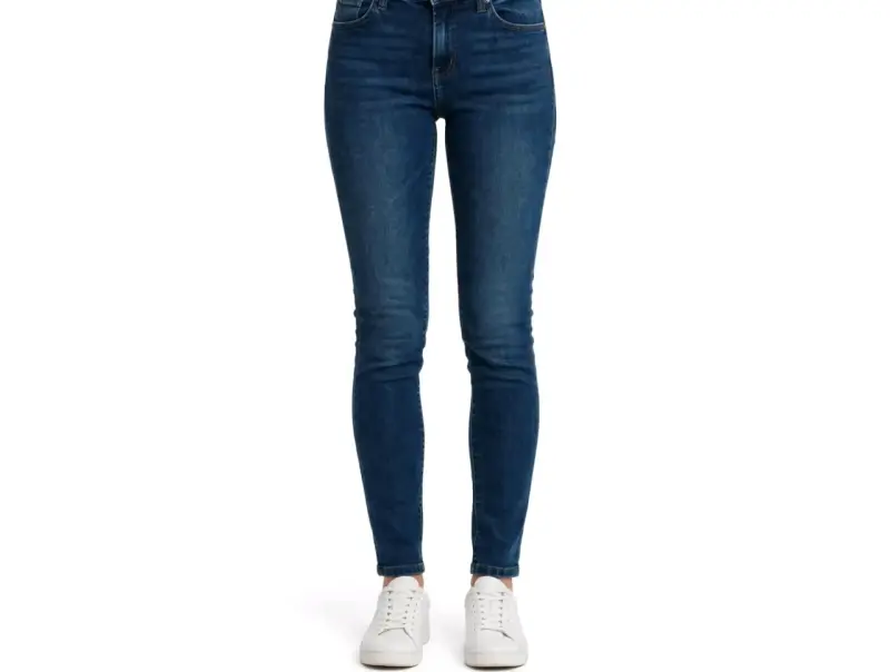 Jeans ajustados azul oscuro para mujer