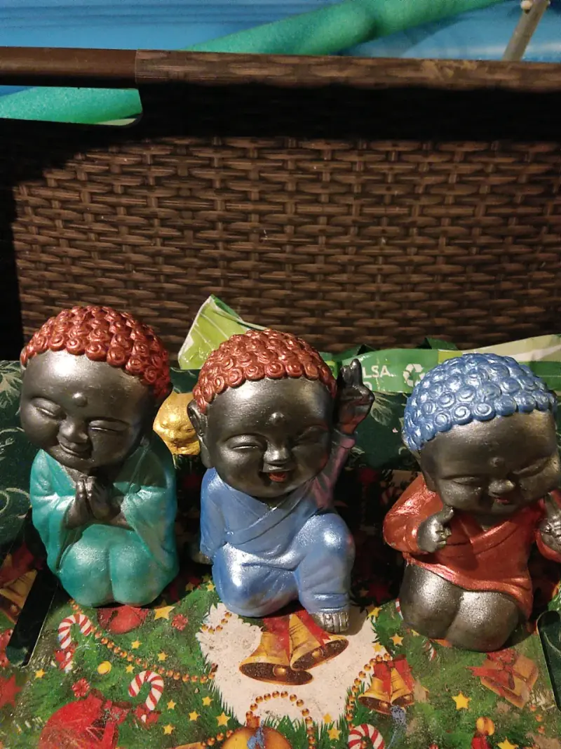 Conjunto de Figuras Decorativas de Buda y Elefante - 3