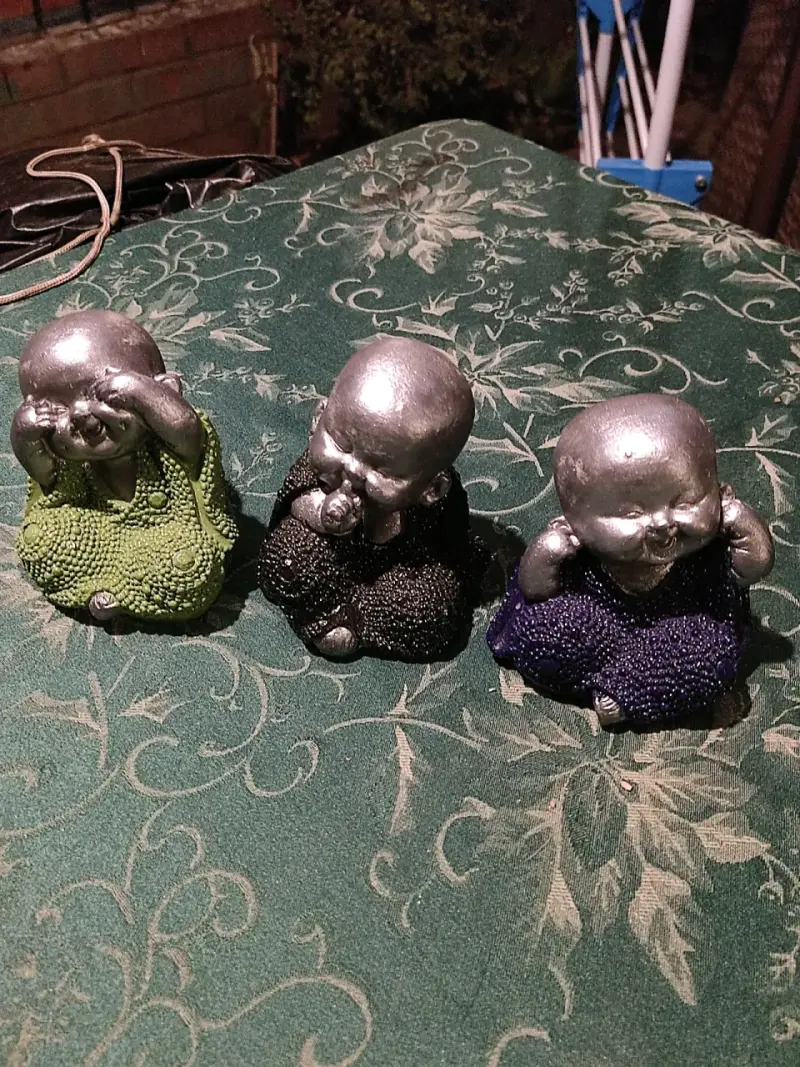 Conjunto de Figuras Decorativas de Buda y Elefante - 4