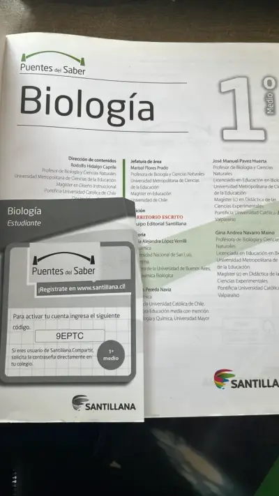 Libro de Biología 1° Puentes del Saber Santil - miniatura 2