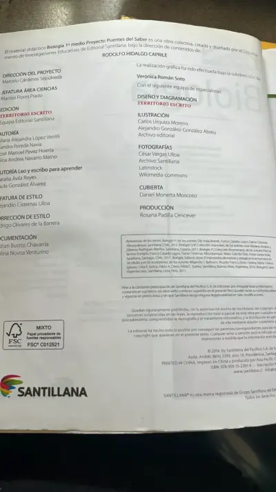 Libro de Biología 1° Puentes del Saber Santil - miniatura 3