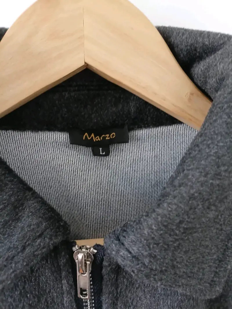 Chaqueta gris de lana para mujer talla L - 2
